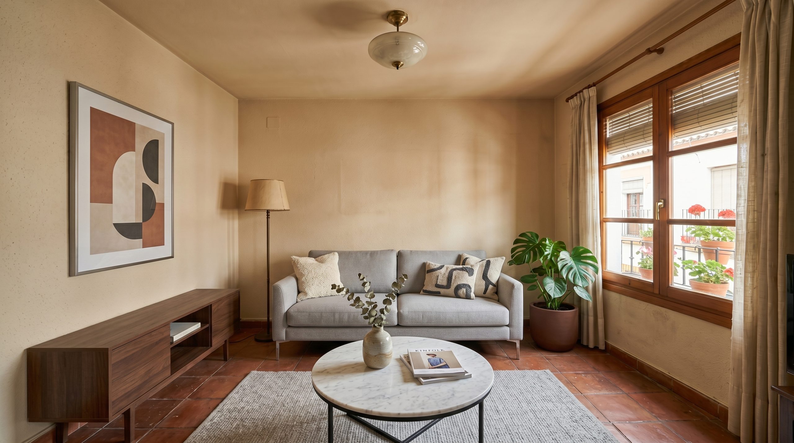 Sala d'estar després del home staging